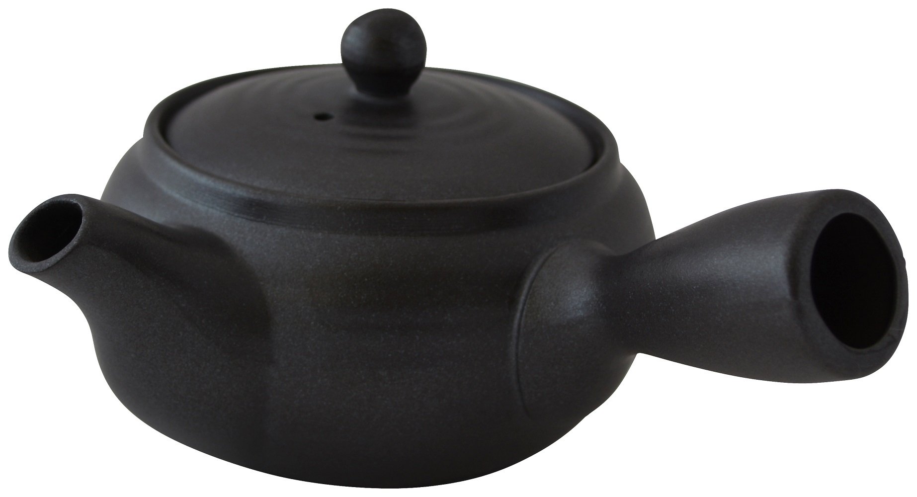 Amazon.co.jp: 萬古焼 平形 急須 2.0号 黒釉 K22-25 : ホーム＆キッチン